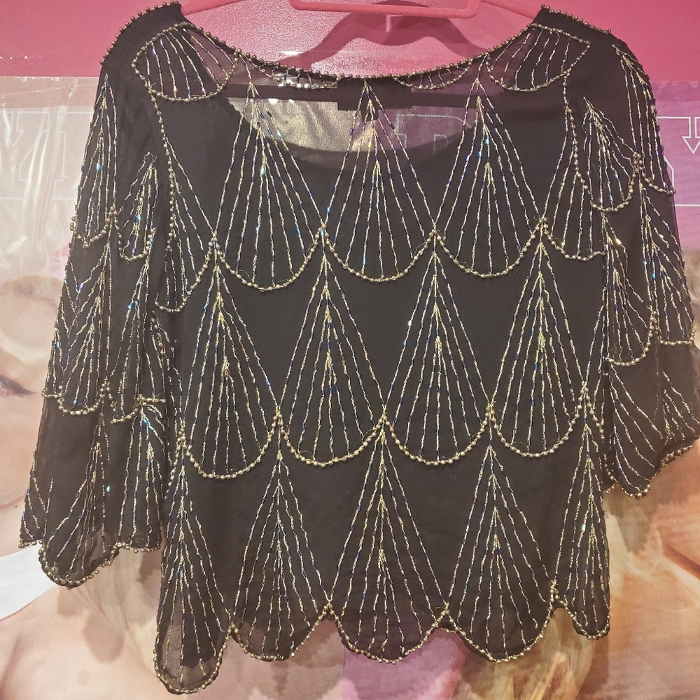 SISTER MAX Vintage Beaded Top - Picture 7 of 13